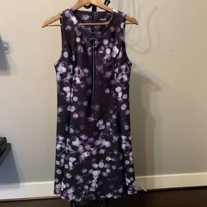 DKNY 10 fit and flare purple dress NWT